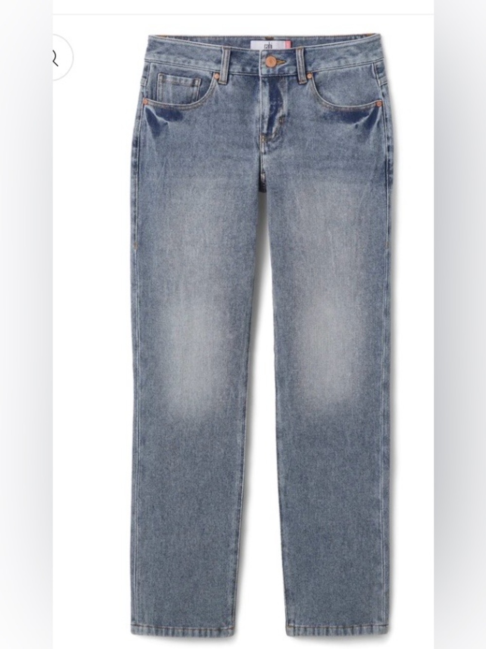 CAbi Women's Harlow Boyfriend Jeans - Faded Blue Wash